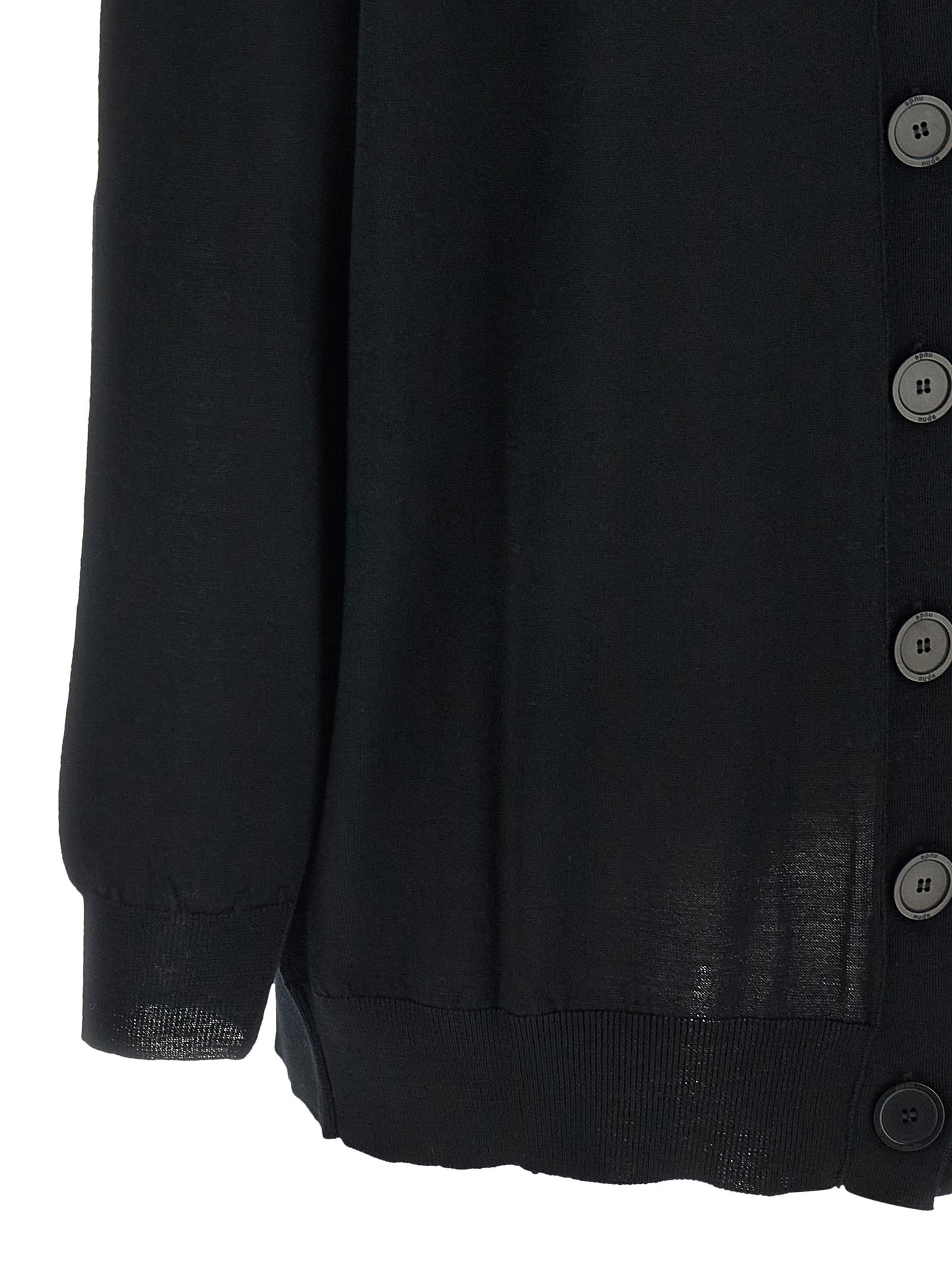 NUDE Black Wool Cardigan
