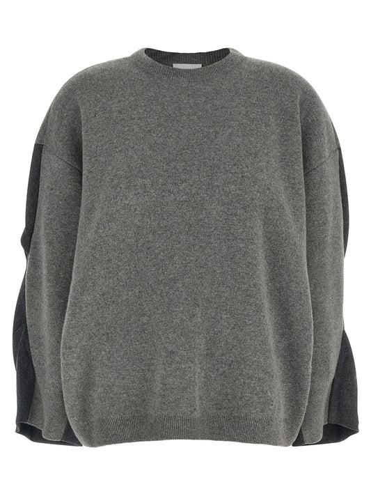 Cardigan by NUDE for women in polyamide wool gray & nude showcases a luxurious silhouette, meticulously detailed with a sophisticated crew neckline and for a refined finish.
