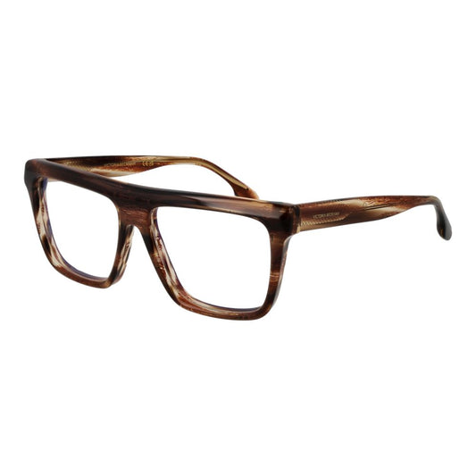 Eyeglasses Frames by Victoria Beckham for women in acetate brown showcases a refined full-frame frame design with a refined brown coloured frame finish for a refined and sophisticated look.