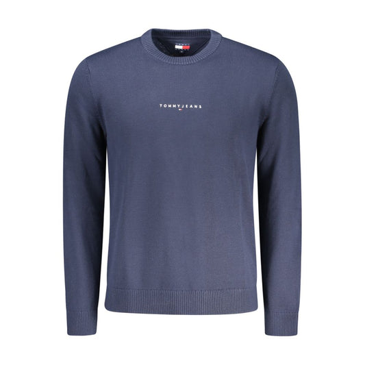 Sweatshirt by Tommy Hilfiger for men in wool & polyester blue showcases a slouchy chic silhouette, artfully detailed with a slouchy chic crew neckline and for a slouchy chic finish.