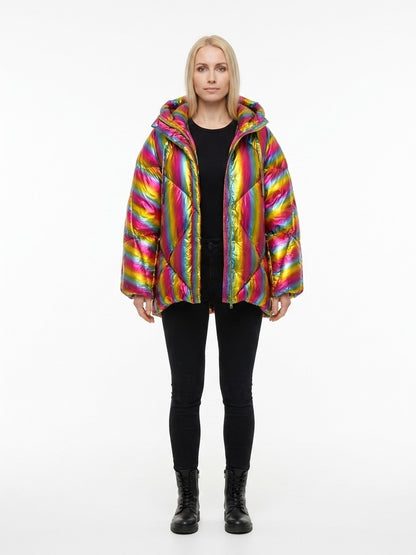 Dolce & Gabbana Multicolor Polyamide Shell Jacket
