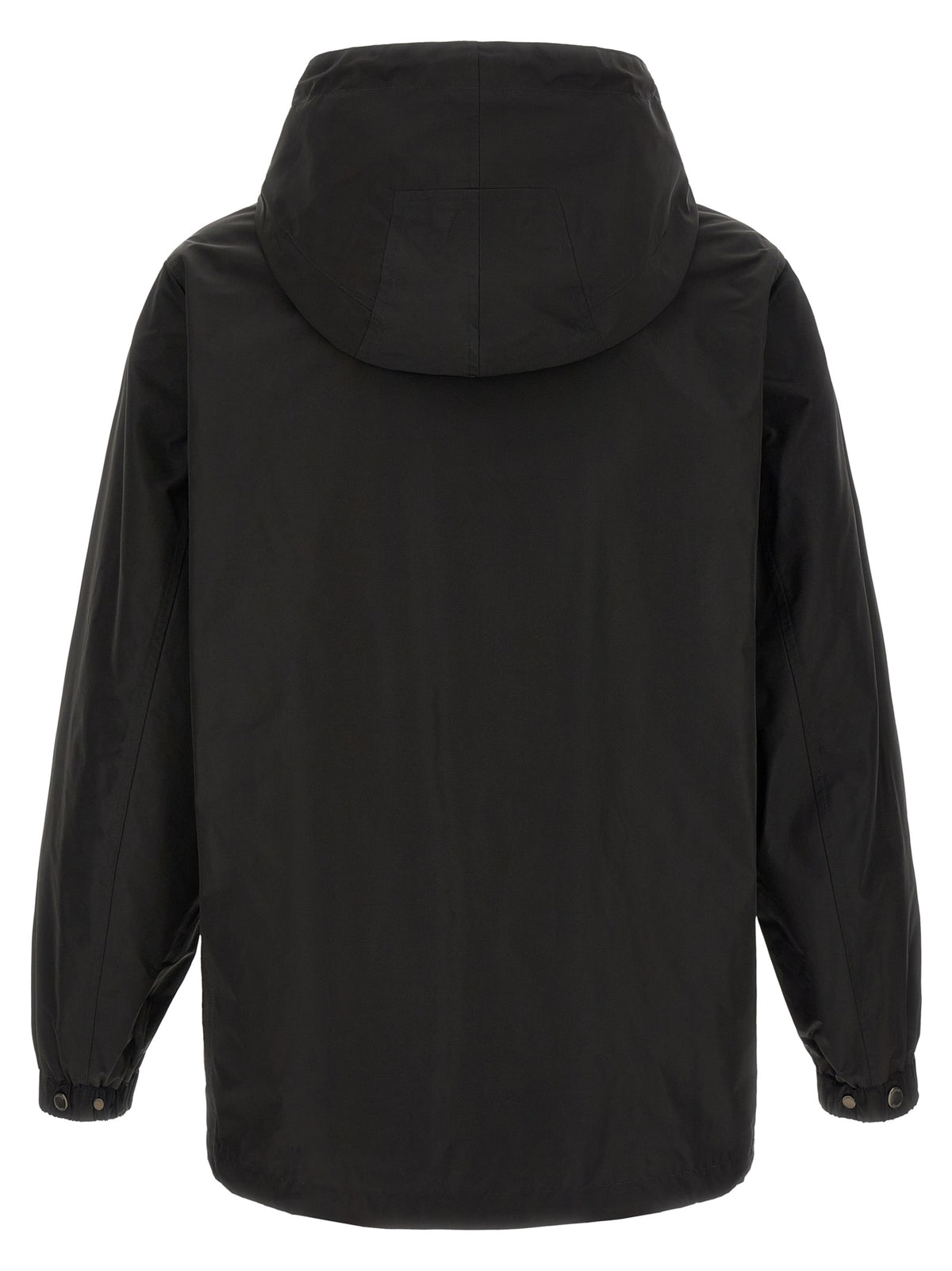 Hooded Overcoat by Burberry for men in polyester black & print presents a luxurious silhouette, showcasing a luxurious hooded neckline and sophisticated pockets & hooded for a premium, luxurious look.