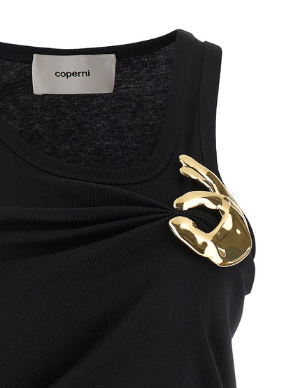 Coperni Women's Cotton Tank Top - Black