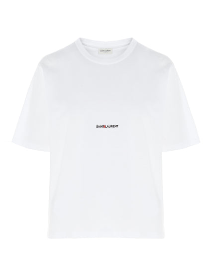 Saint Laurent White Cotton T-Shirt