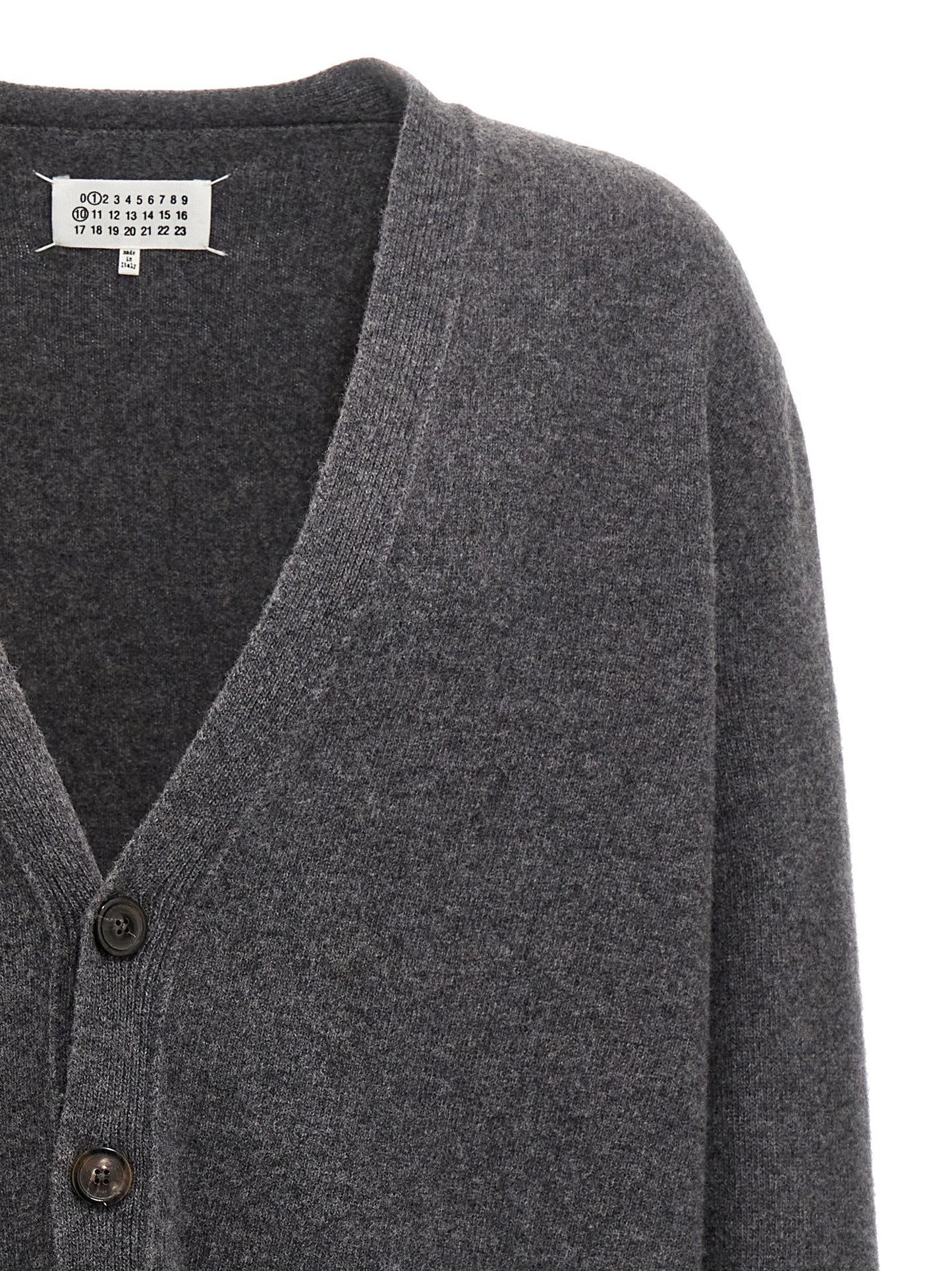 Maison Margiela Gray Wool Cardigan
