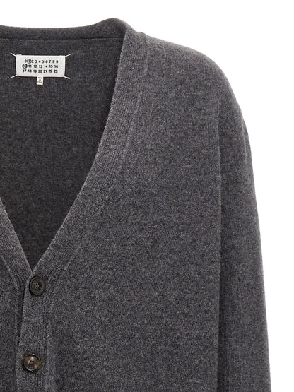 Maison Margiela Gray Wool Cardigan