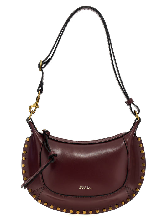 Shoulder Bag by Isabel Marant for women in cowhide leather bordeaux features a distinguished silhouette, showcasing a secure zipper and distinguished with versatile shoulder-strap & adjustable-strap for a distinguished finish.