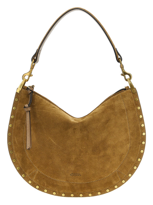 Shoulder Hobo Bag by Isabel Marant for women in goatskin leather brown showcases a enviable silhouette, artfully detailed with a secure zipper, organized , and versatile shoulder-strap, adjustable-strap, detachable-strap & handle for a enviable look.
