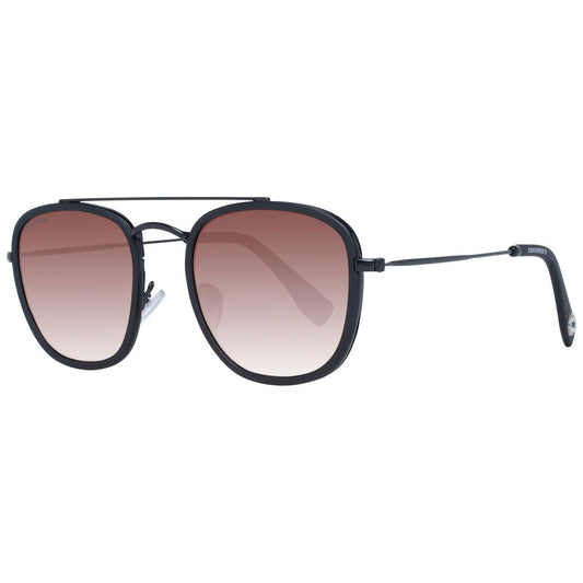 Sunglasses by Converse for men in gray features a contemporary silhouette, showcasing a contemporary full-rim square frame design in gunmetal coloured frame with high-performance gradient category-3-dark-tint lens.