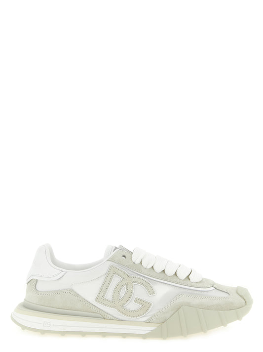 Dolce & Gabbana Beige Polyamide Athletic Sneakers