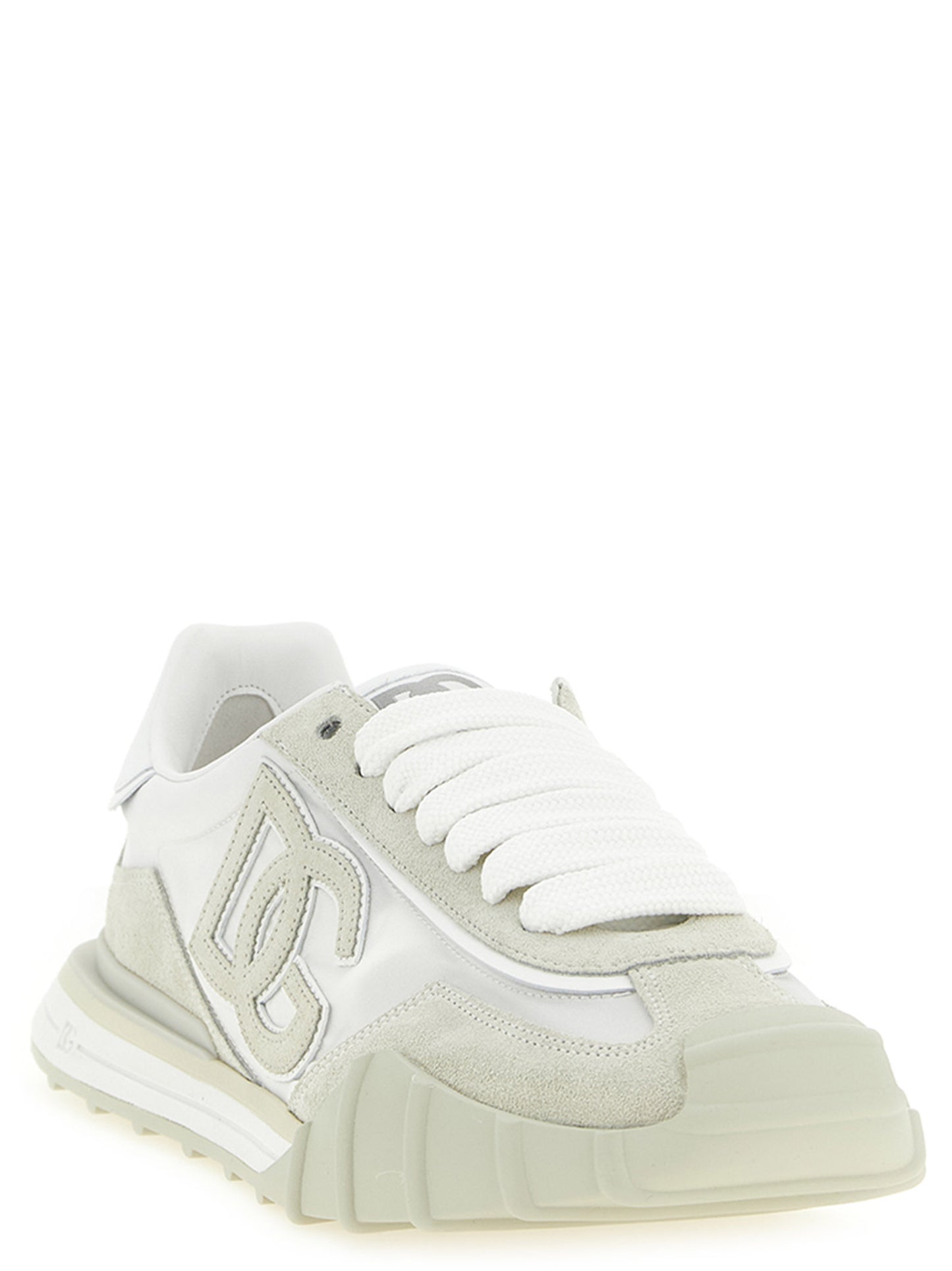 Dolce & Gabbana Beige Polyamide Athletic Sneakers