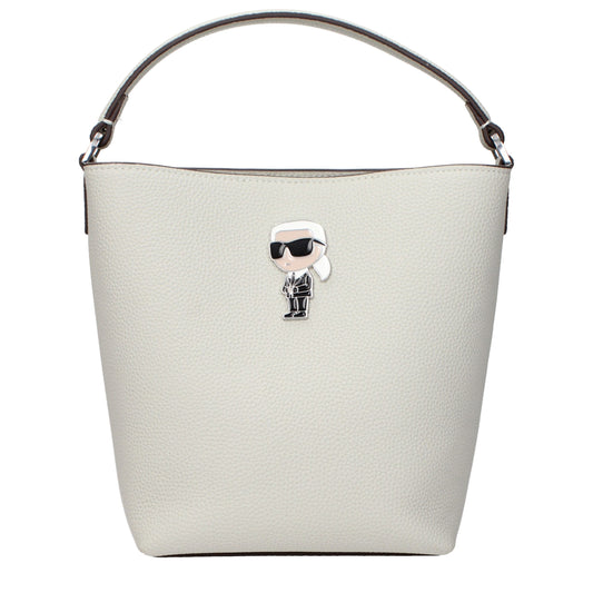 Handbag by Karl Lagerfeld for women in leather gray presents a ornamental silhouette, showcasing a secure , ample , and versatile adjustable-strap for a ornamental finish.