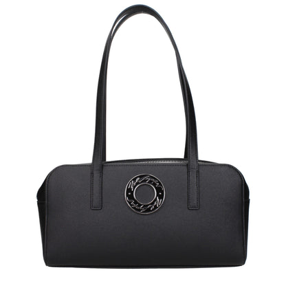 Karl Lagerfeld Black Leather Shoulder Bag