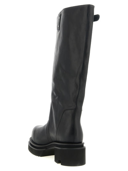 Rick Owens Black Calfskin Over The Knee