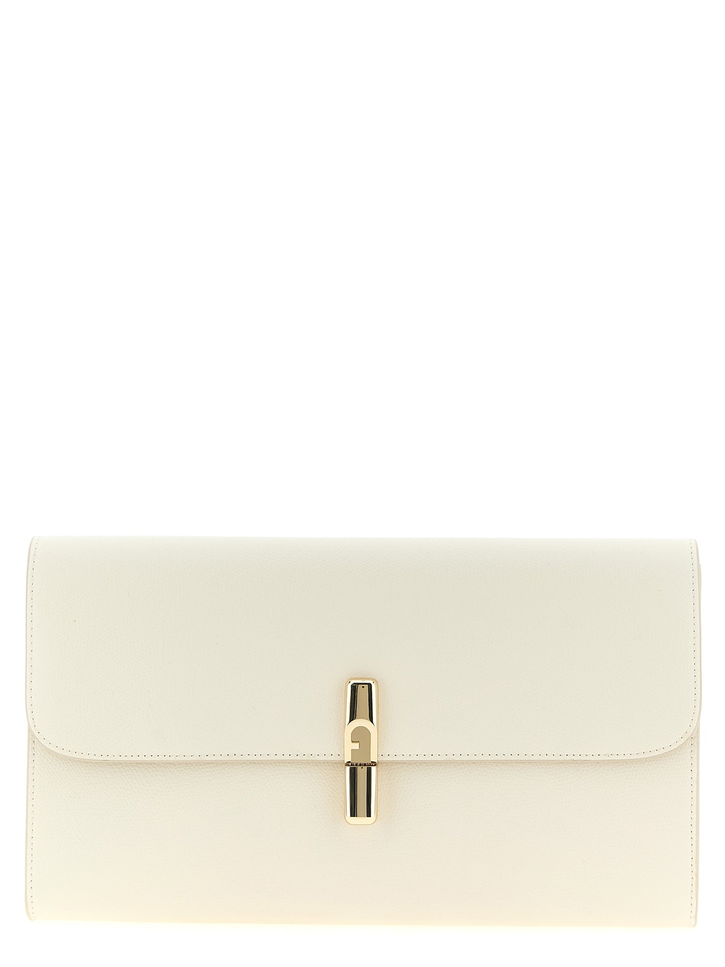 Furla White Calfskin Clutch Bag