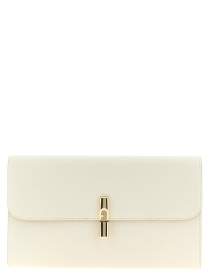 Furla White Calfskin Clutch Bag