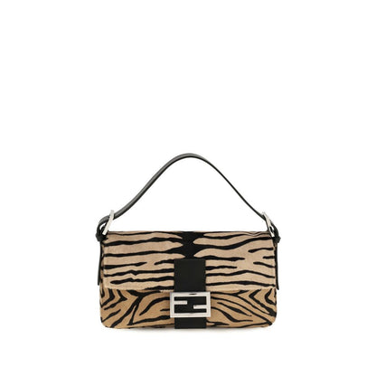 Fendi Beige Calf Leather Bos Taurus Shoulder Bag