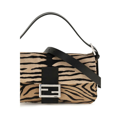 Fendi Beige Calf Leather Bos Taurus Shoulder Bag