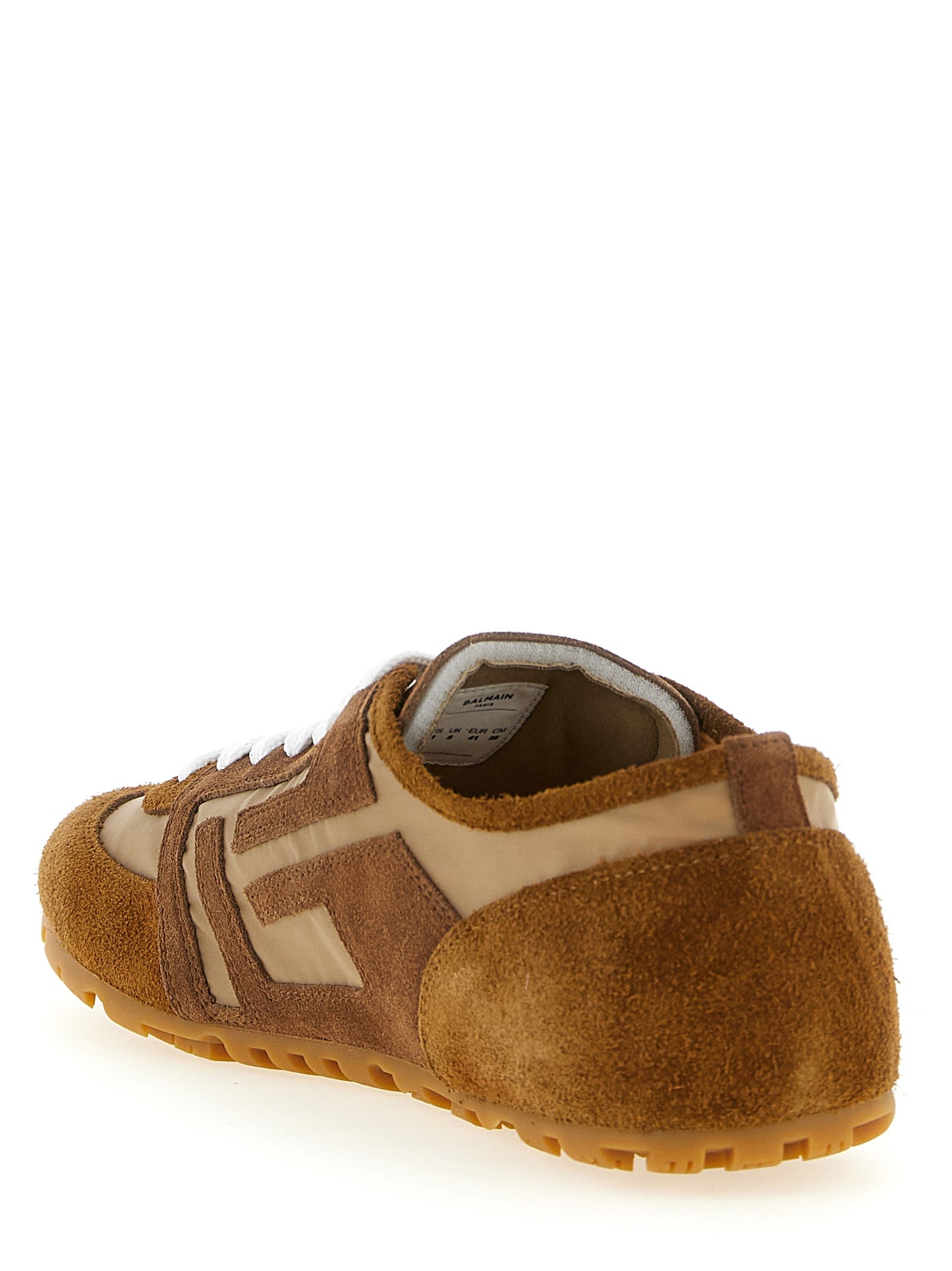 Balmain Brown Calfskin Sneakers