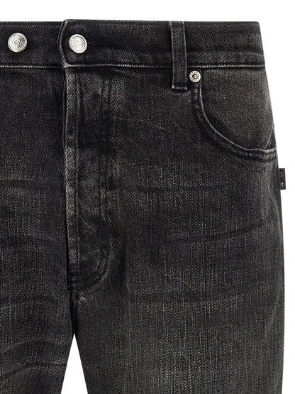 Department 5 Black Cotton Cropped Jeans