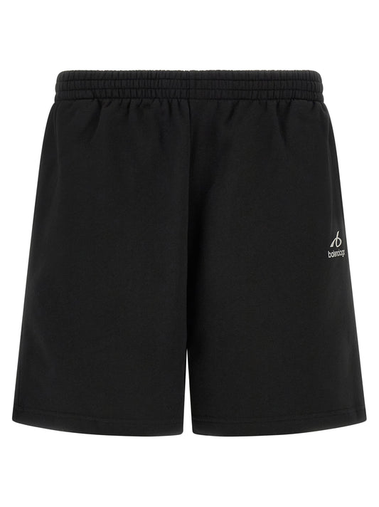 Bermuda Shorts by Balenciaga for men in cotton black showcases a on trend silhouette, featuring a tailored relaxed-fit with a classic short and sophisticated for a on trend finish.