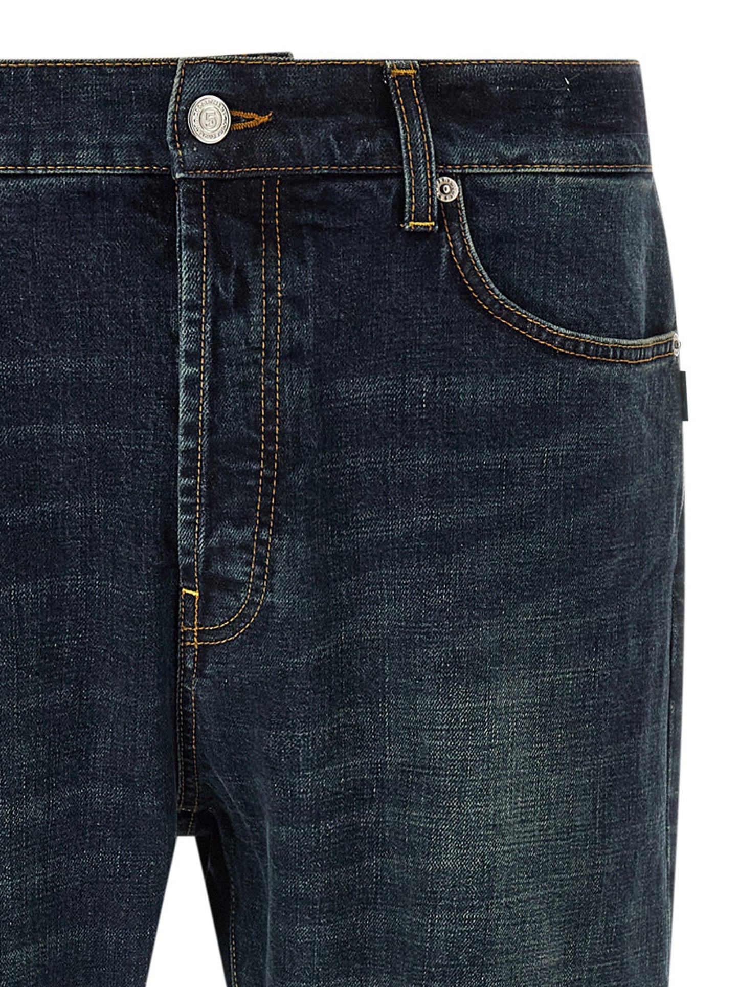 Department 5 Blue Cotton Straight-Leg Jeans