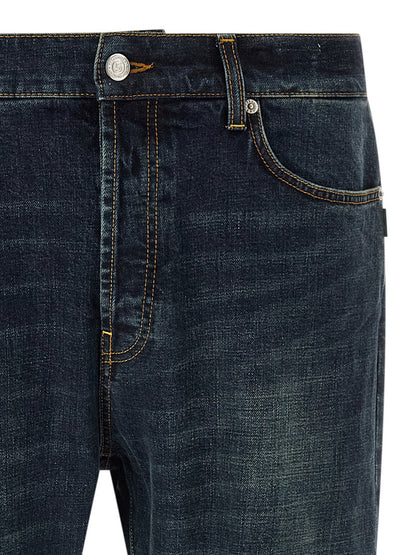 Department 5 Blue Cotton Straight-Leg Jeans