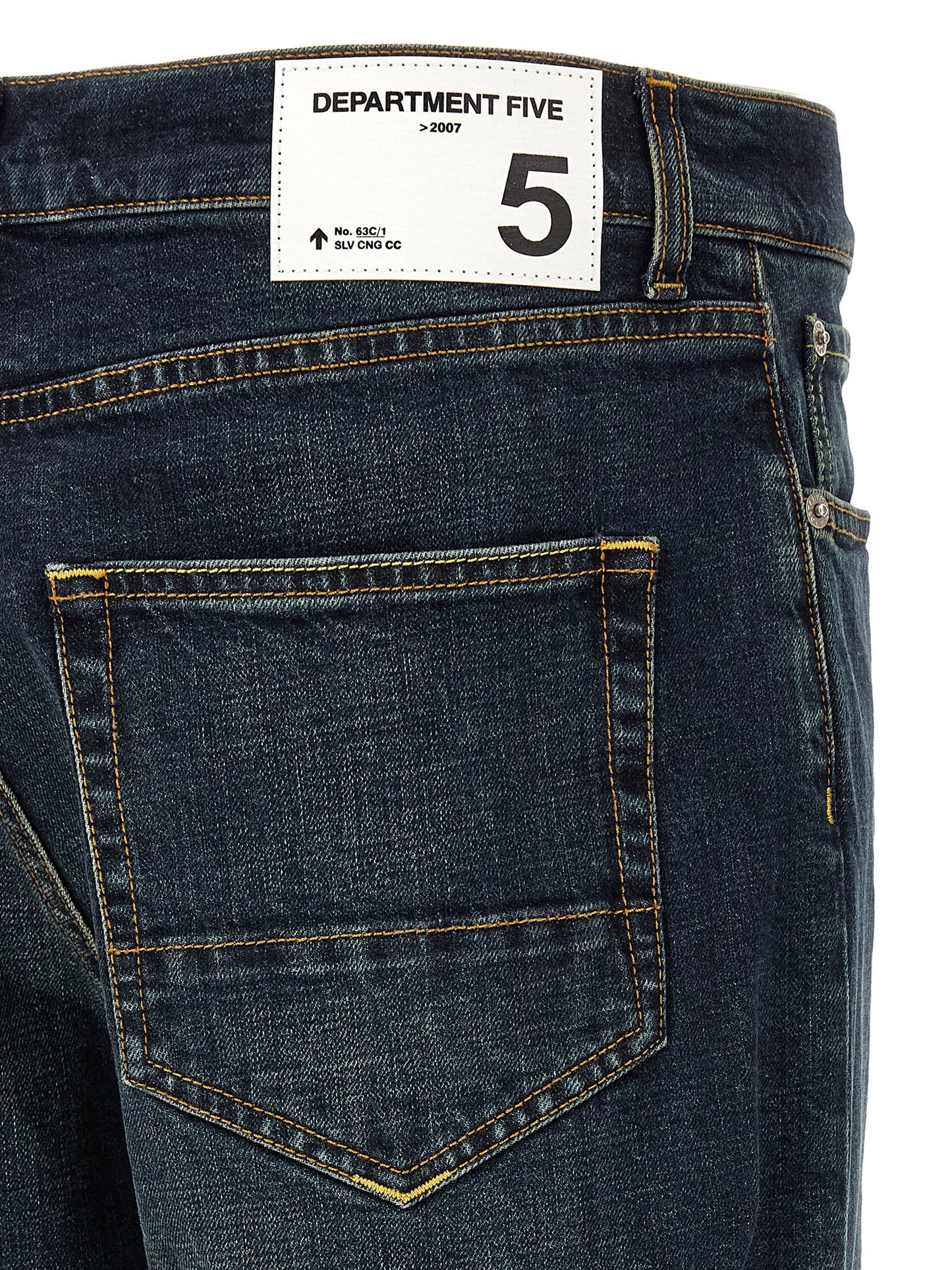 Department 5 Blue Cotton Straight-Leg Jeans