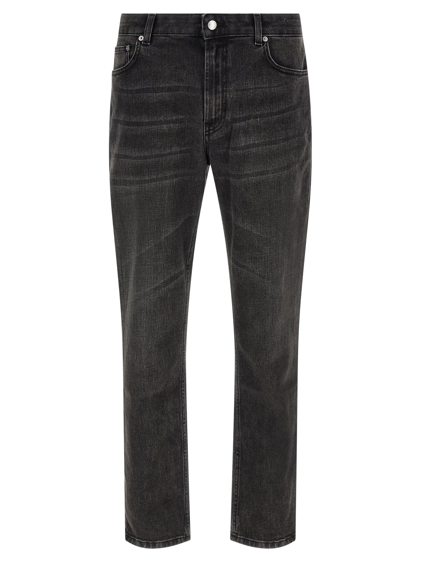 Department 5 Black Cotton Straight-Leg Jeans
