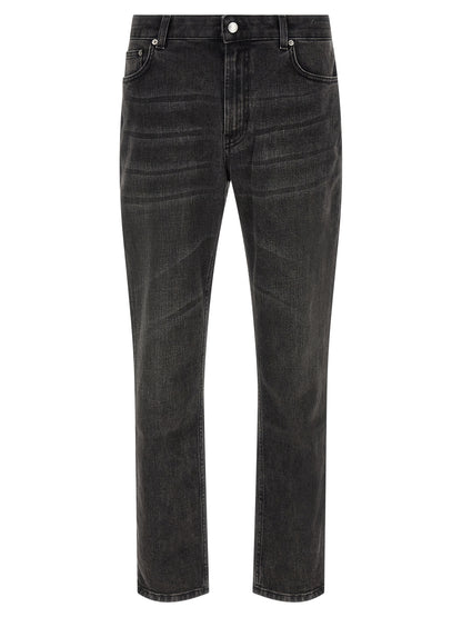 Department 5 Black Cotton Straight-Leg Jeans