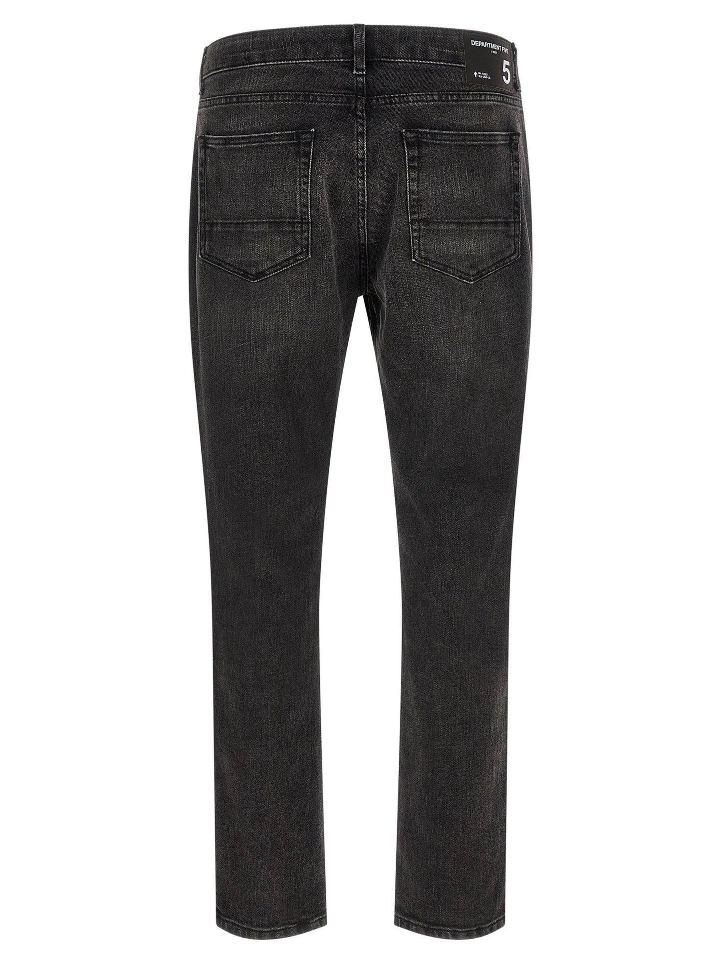 Department 5 Black Cotton Straight-Leg Jeans