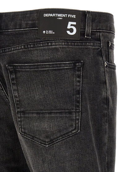 Department 5 Black Cotton Straight-Leg Jeans