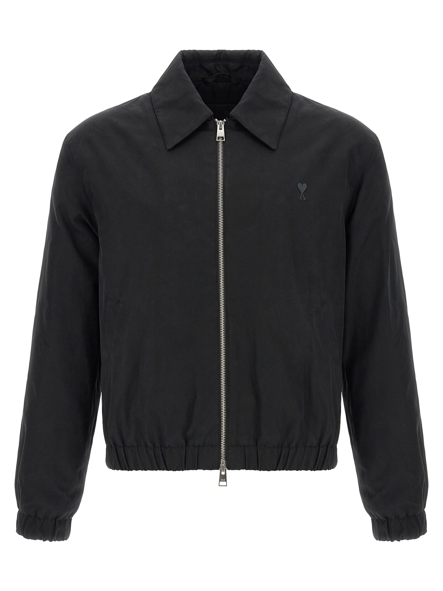 Ami Paris Black Cotton Bomber