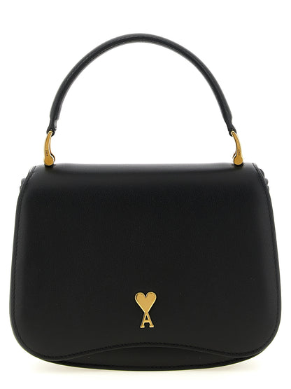 Ami Paris Black Cowhide Handbag