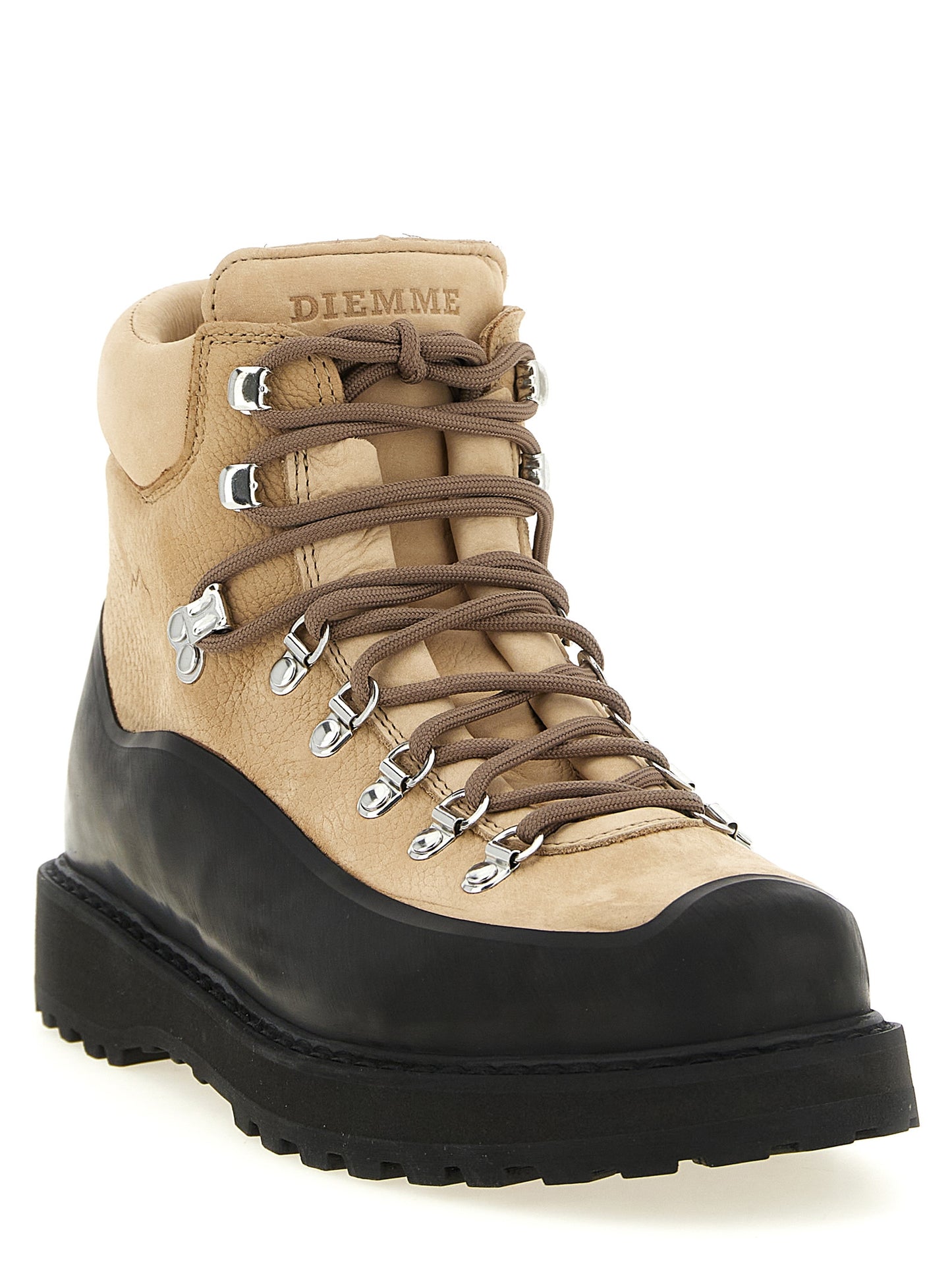 Diemme Beige Cowhide Ankle Boots