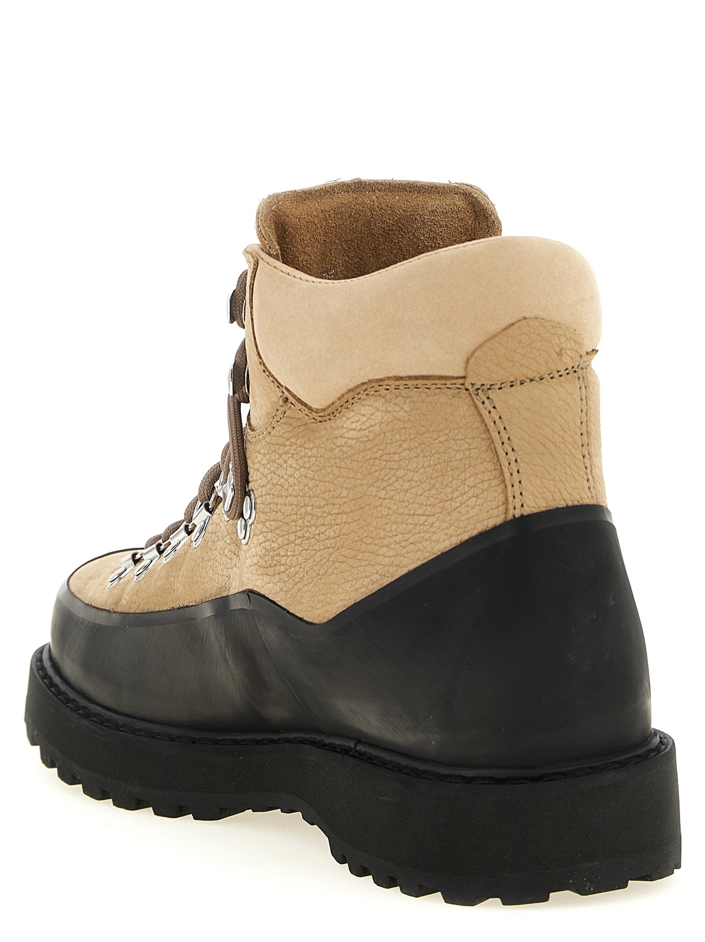 Diemme Beige Cowhide Ankle Boots