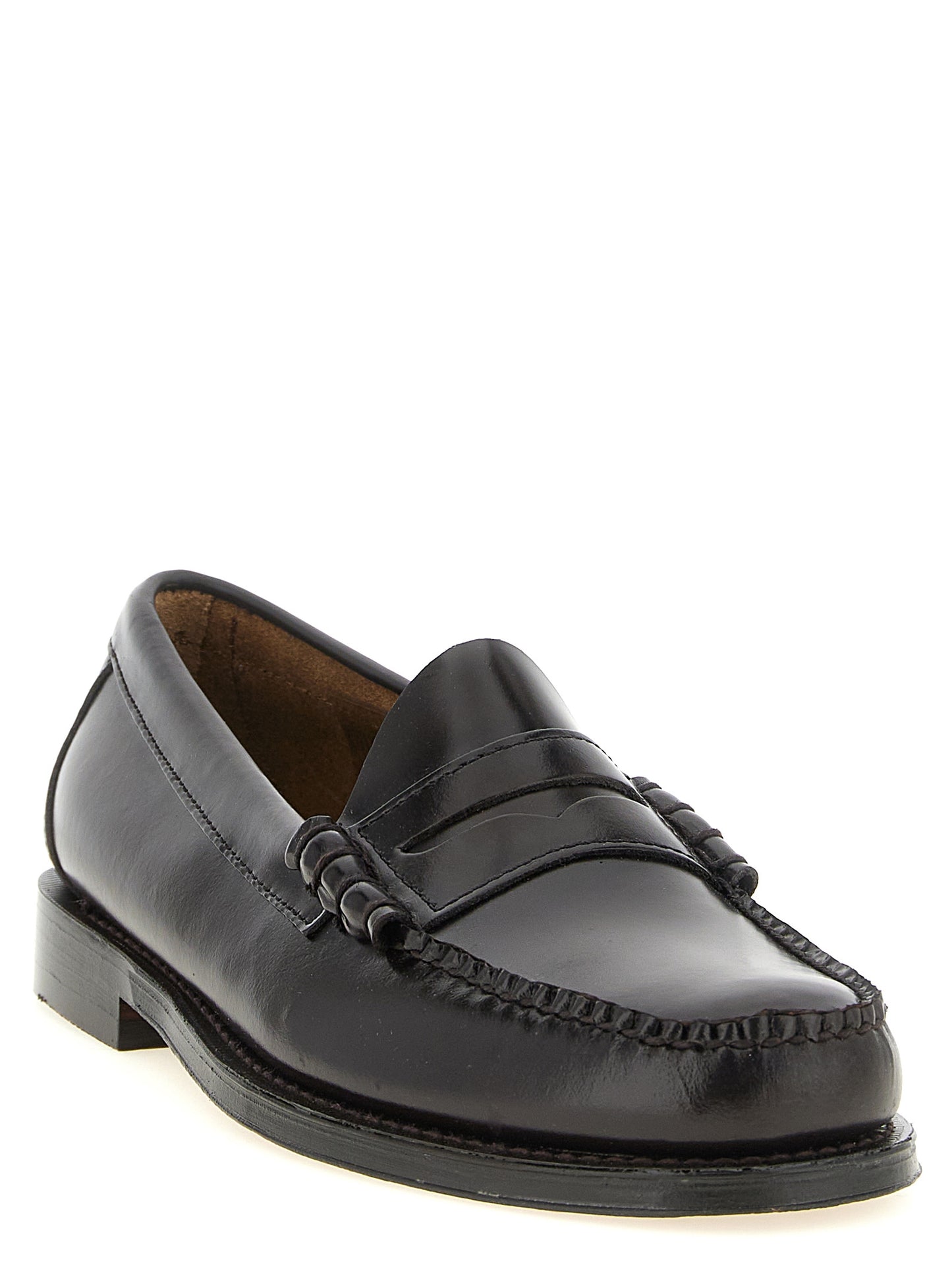 G.H. BASS Brown Cowhide Slip-On Loafers
