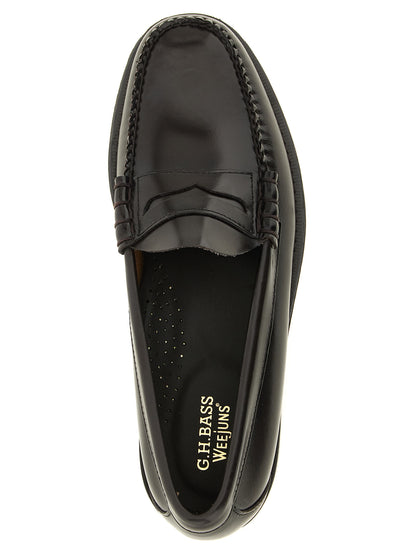 G.H. BASS Brown Cowhide Slip-On Loafers