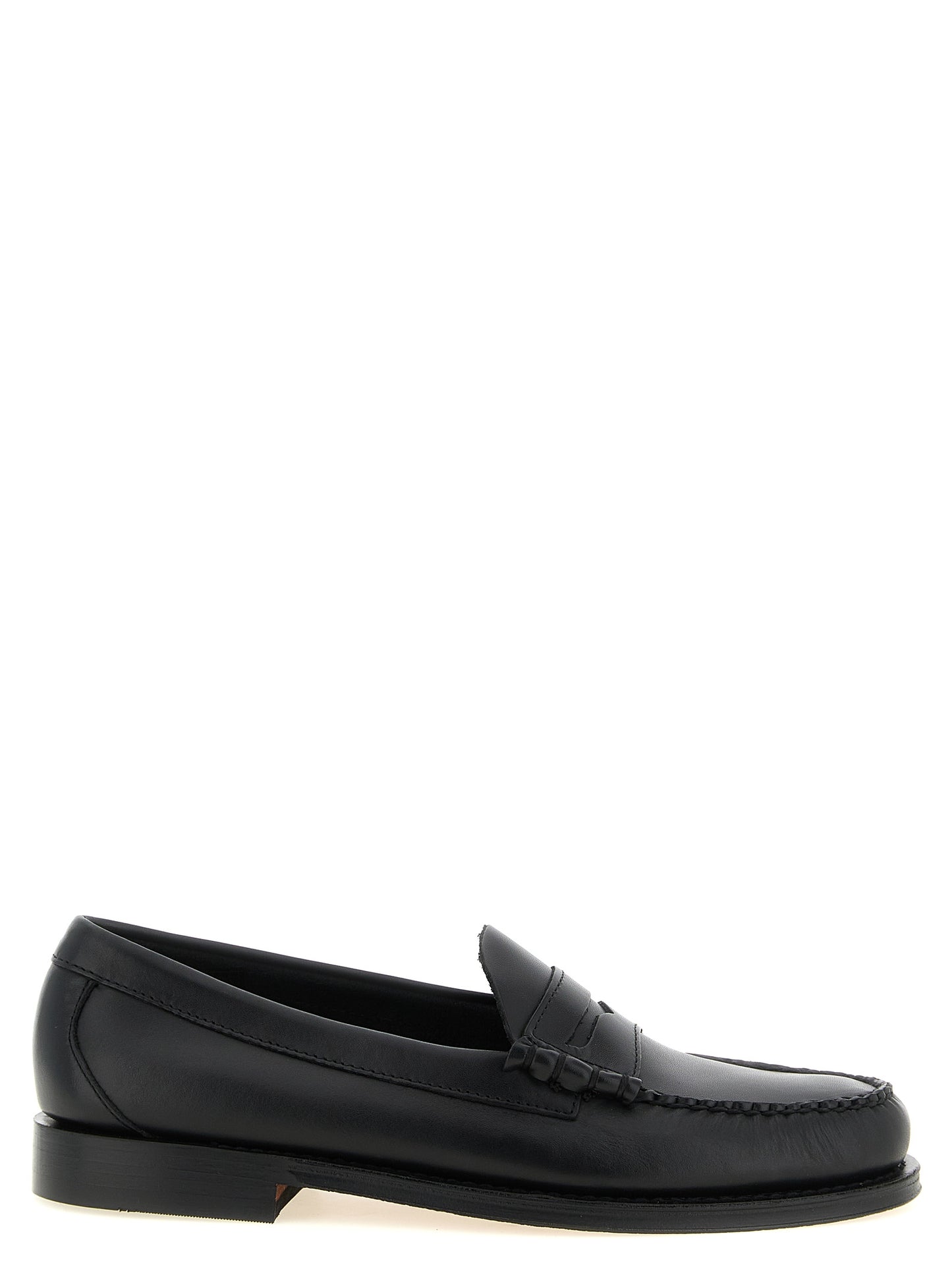 G.H. BASS Black Cowhide Slip-On Loafers