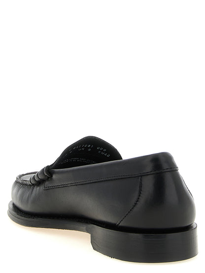 G.H. BASS Black Cowhide Slip-On Loafers