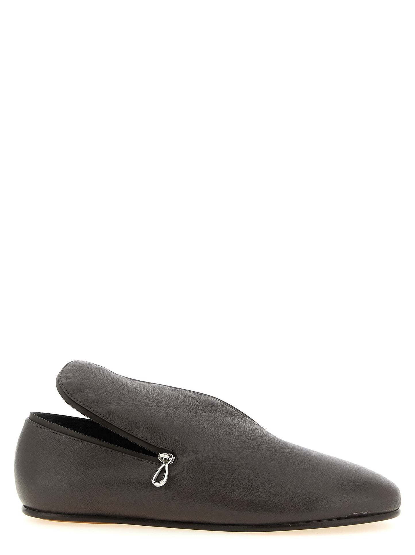 Kiko Kostadinov Black Leather Slip-On Loafers