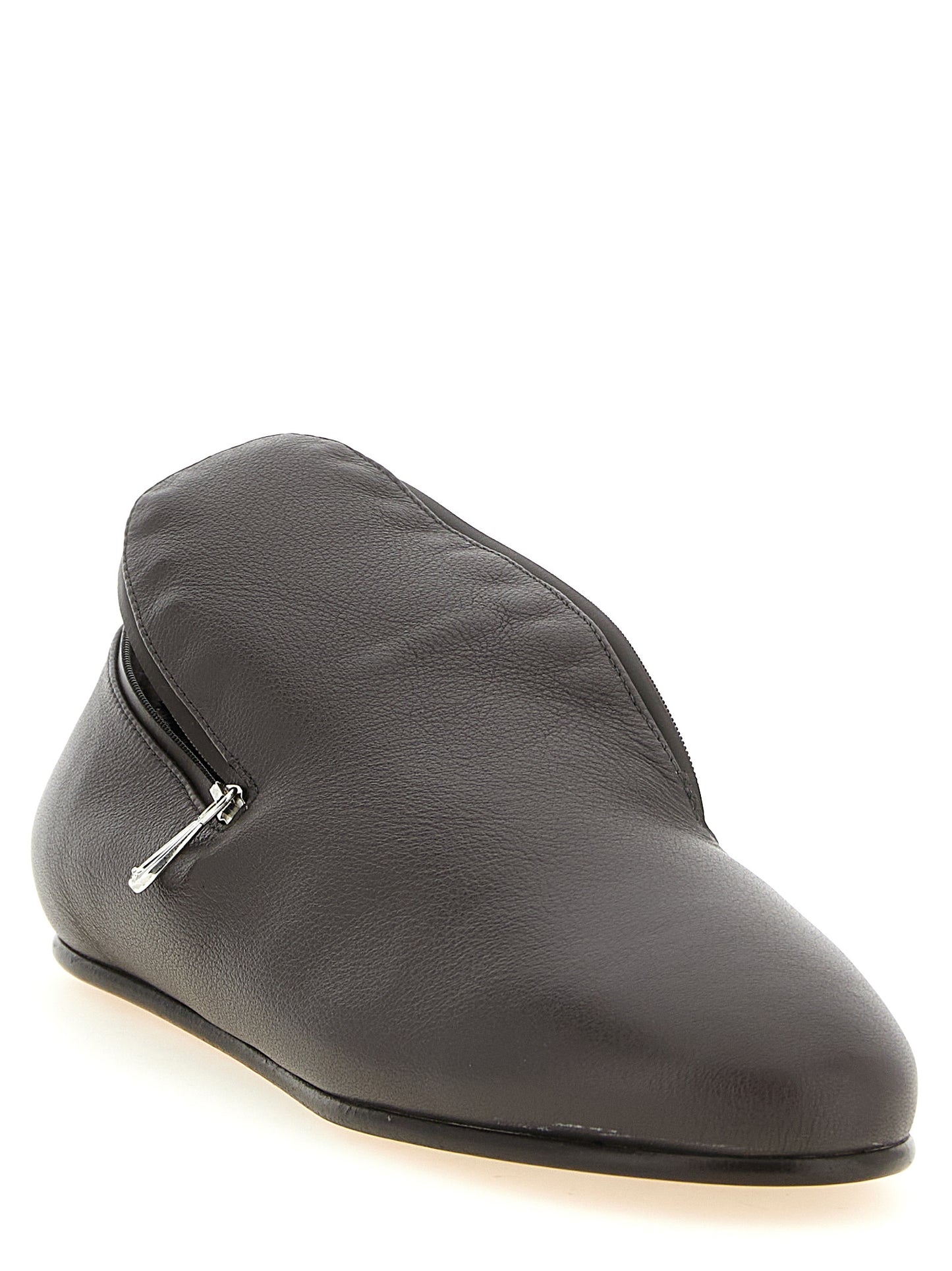 Kiko Kostadinov Black Leather Slip-On Loafers