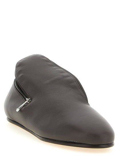 Kiko Kostadinov Black Leather Slip-On Loafers