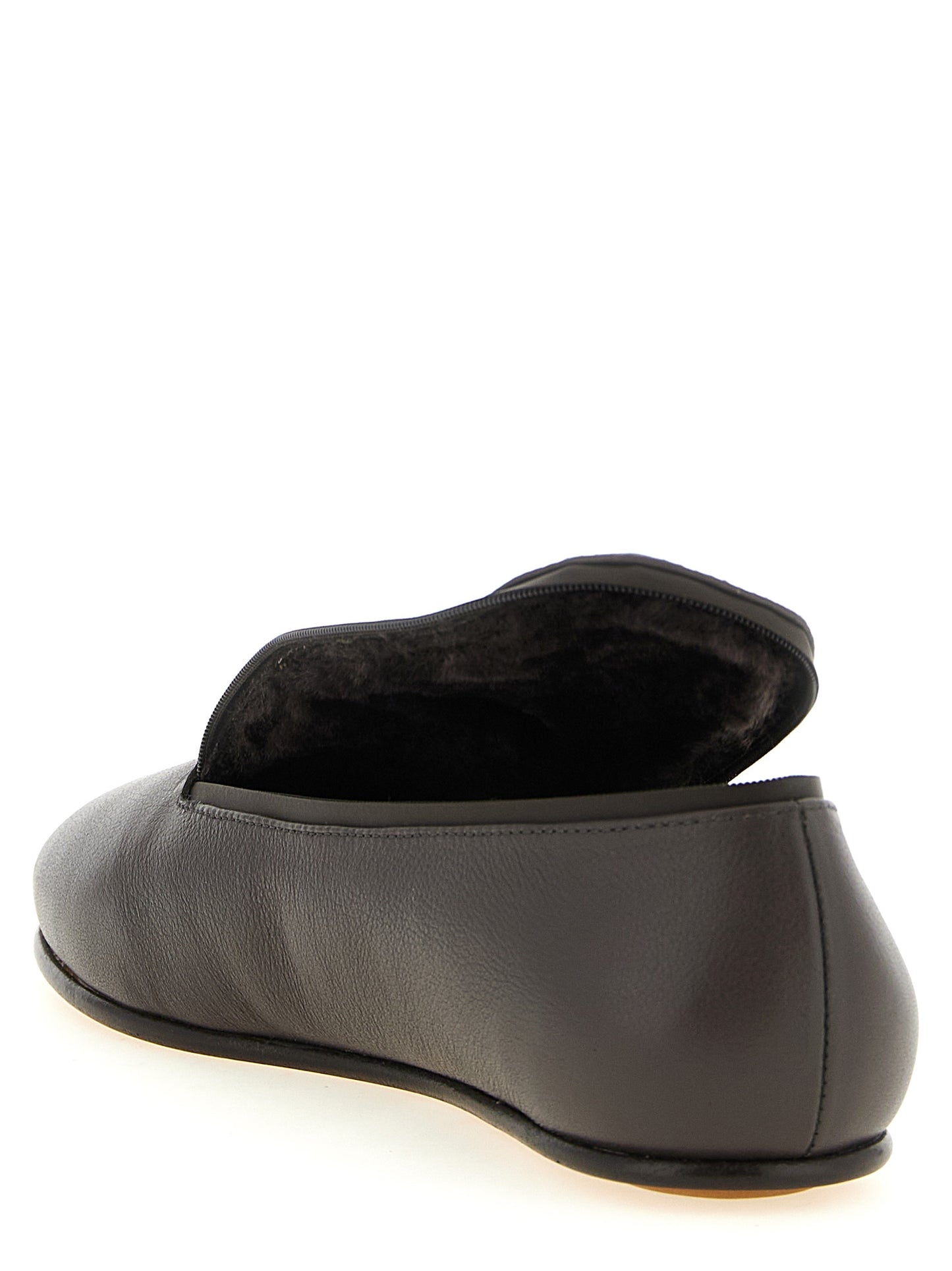 Kiko Kostadinov Black Leather Slip-On Loafers