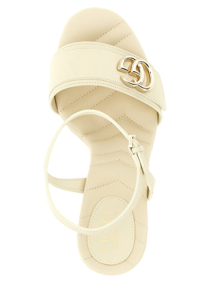 Gucci White Calfskin High Heel Pumps