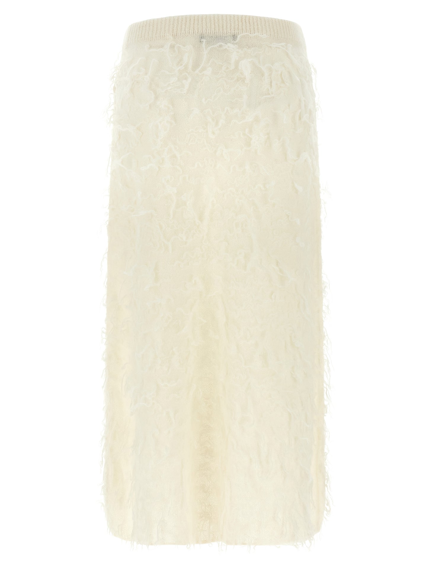 Fabiana Filippi White Fabric Midi Skirt