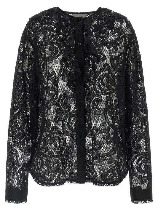 NUDE Black Cotton Blouse