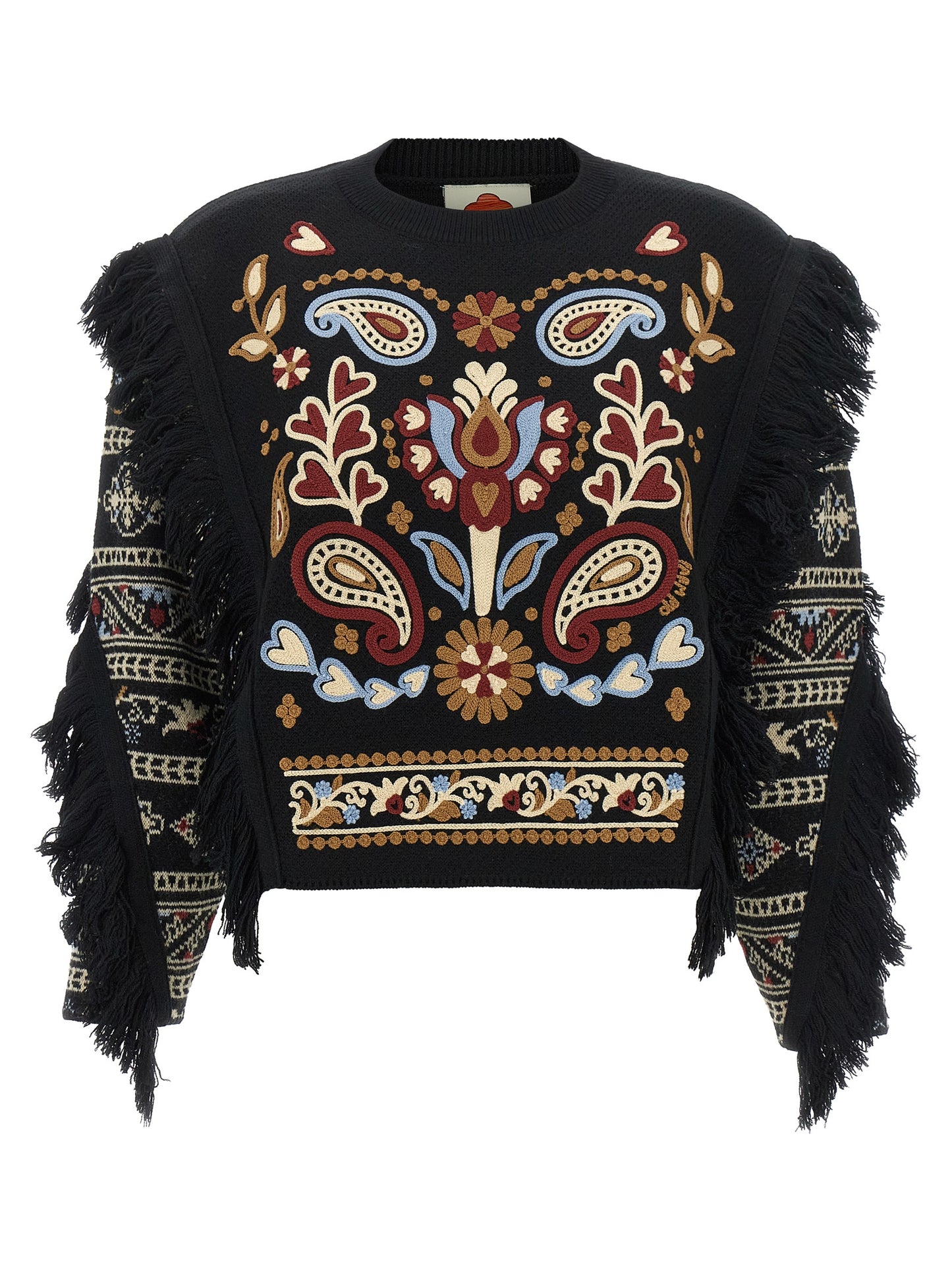 FARM RIO Black Wool Cardigan