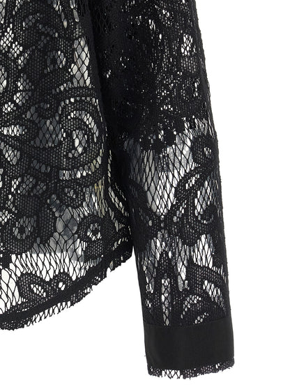 NUDE Black Cotton Blouse