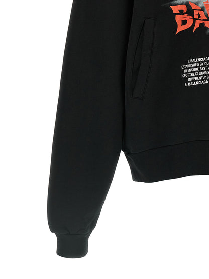 Balenciaga Black Cotton Sweatshirt